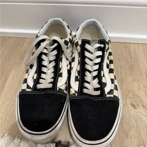Vans Checkerboard Black and White Old Skool Sneakers